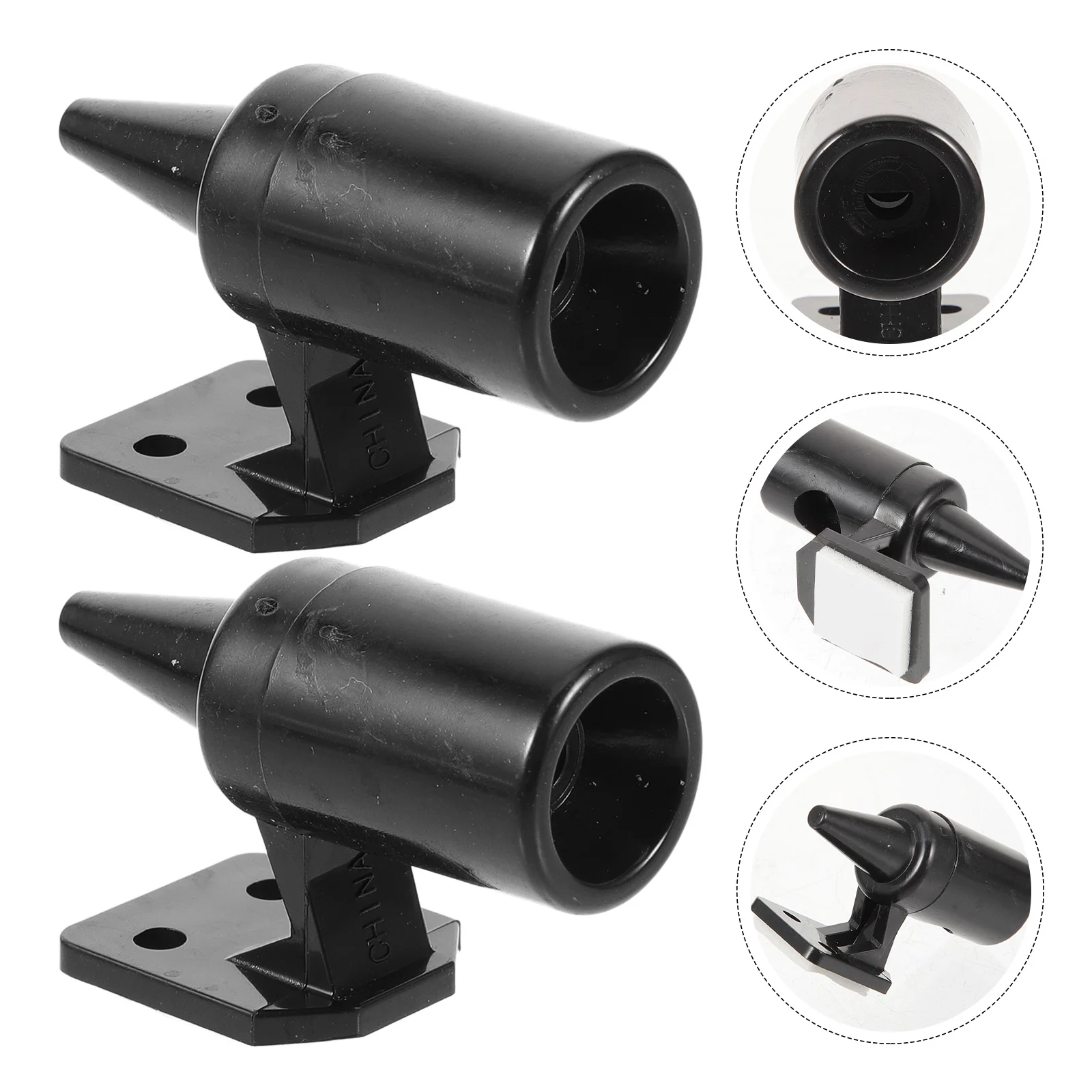 

6 Pcs Deer Horns Vehicles Whistle Car Devices Two-color 4.8X3.2cm Deterrent Warning Black Abs Whistles