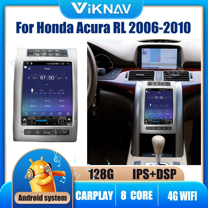 

10.4 Inch Screen 8 Core Stereo For Honda Acura RL 2006-2010 Double Din 128GB 1080P HD GPS Navigation DVD Multimedia Player