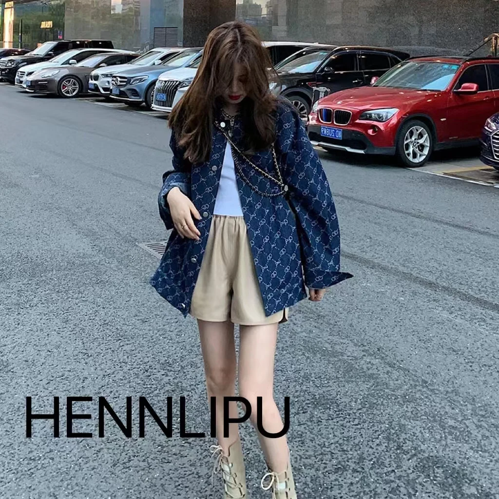 

HENNLIPU new women jean jacket spring autumn coat fashion top