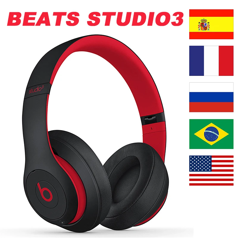 

Beats Studio3 Wireless Headphones Bluetooth Bass Noise Cancelling Music Sport Headsets Portable Foldable Long Standby with Mic