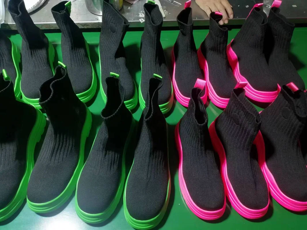 New Arrivals Women Boots Slip On Ankle Boots Ladies Flat Knitted Socks Boots for Women Shoes Fall Winter Fashion Female Booties