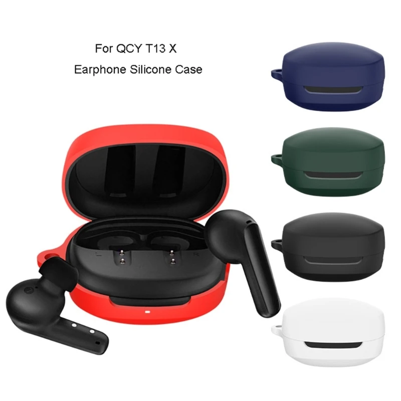 

Headphone Protective Case Cover For QCY T13 X Cover Shockproof Washable Housing Anti Dust Silicone Sleeve Touching Skin Friendly