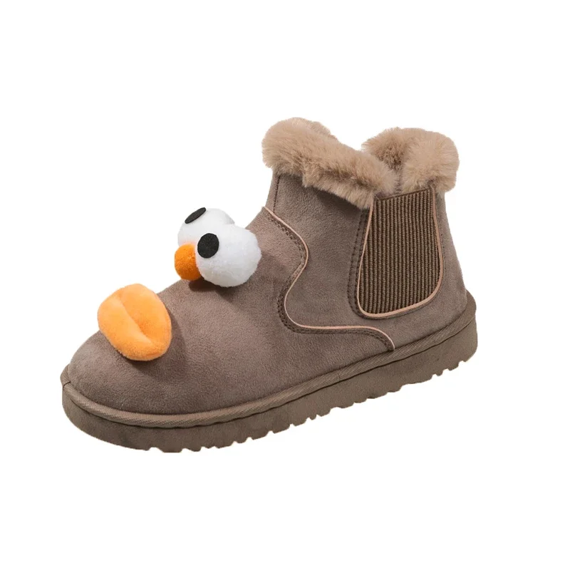 

Women's Snow Boots Warm Plush Slip-on Solid Color Fashion Women's Ankle Boots Women's Winter Comfortable Women's Cotton Shoes