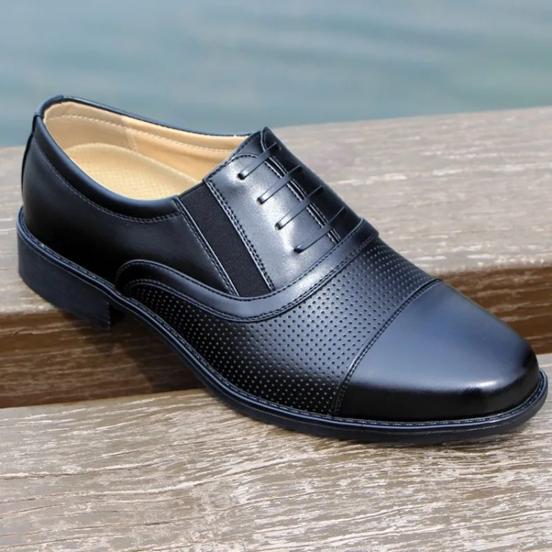 

Men's Business Formal Wear Casual Shoes Comfortable Leather Soft Bottom Black Shoe Party Office Wedding Zapatos De Vestir Hombre