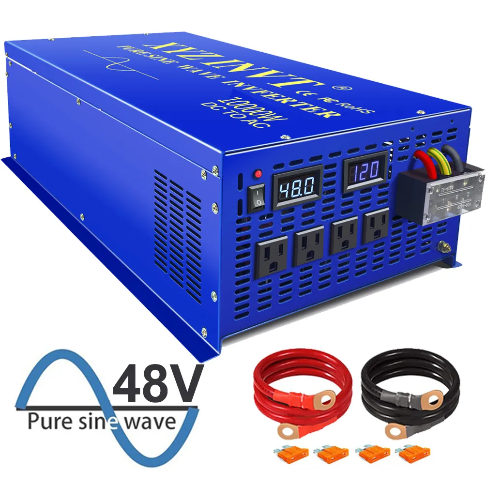 10000W Inverter di potenza a batteria 12V 220V convertitore di Inverter solare a onda sinusoidale pura 24V/36V/48V/72V/96V cc a 110V/120V/230V/240V AC