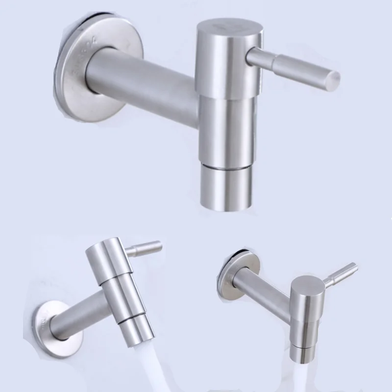 

1PC 304 Stainless Steel T-word Shaped Washing Machine Water Faucet Hot Modern Garden Fast Open Faucet/ Wall Mounted Taps Bibcock
