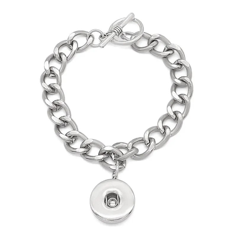 

Metal 20mm 18mm Snap button bangle DIY Jewelry N309