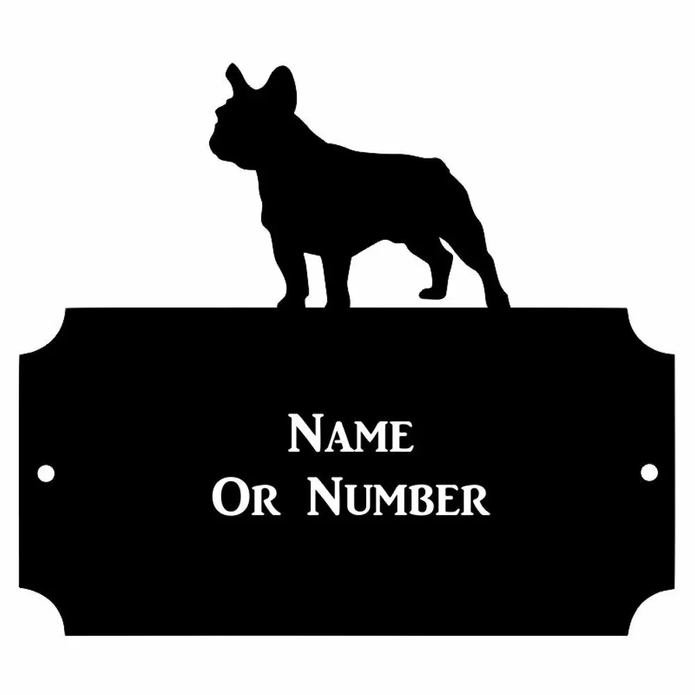 Customized Black Arcylic House Sign with Dog Designs Arcylic Cutaway Dog Signs