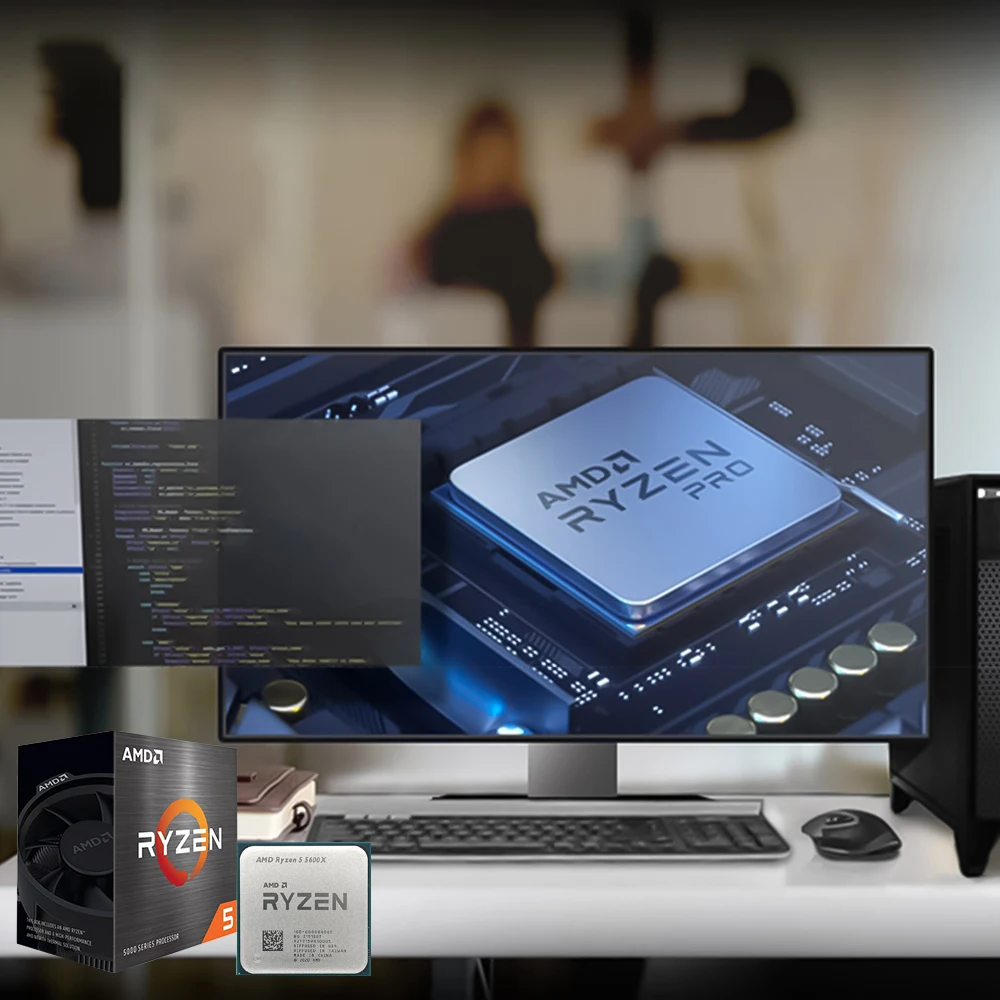 Процессор AMD Ryzen 5 5600X для ПК центральный процессор компьютера 6 ядер 12 нитей 65 Вт L3 =