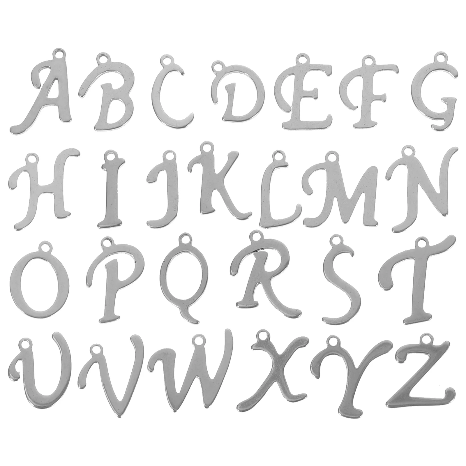 

Decorative Letter Charms Jewelry Making Stainless Steel Metal Pendant Necklaces
