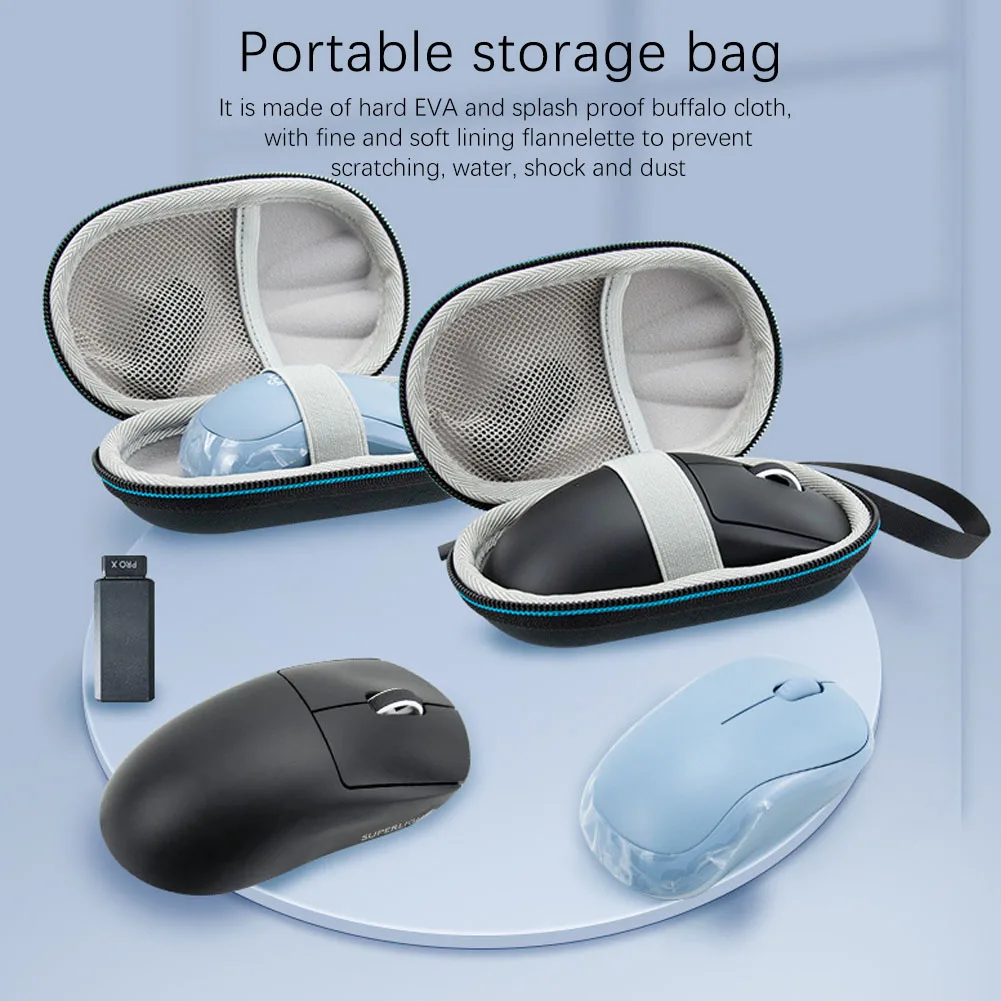 Storage Bag With Hand Rope Wireless Mouse Carrying Case Scratch Proof For Logitech M221/m220/m185/m170