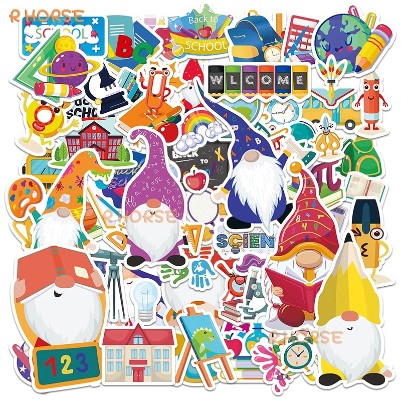 130 Шт. Набор Тематических Наклеек Для Школьных Принадлежностей С Гномами Научная