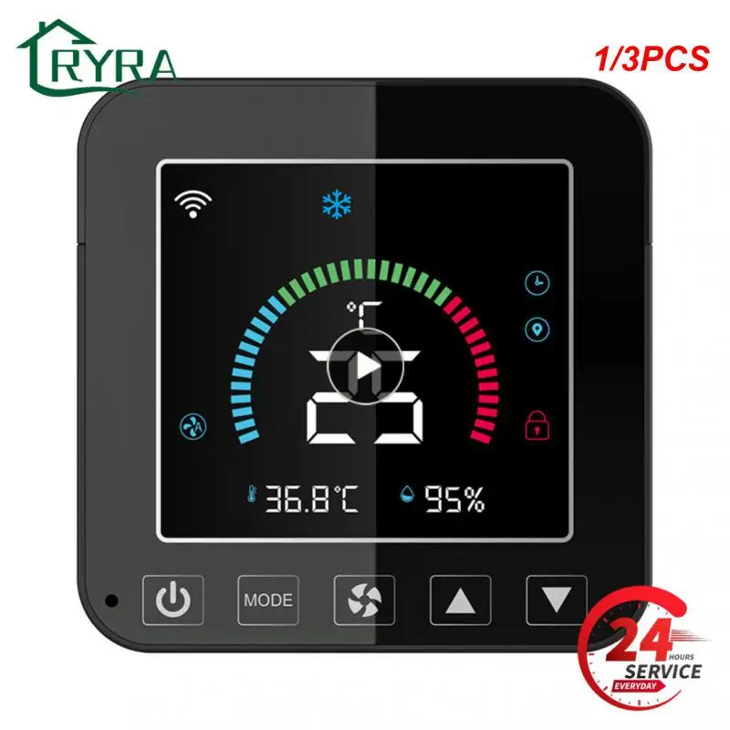 

Термостат воздуха Tuya с Wi-Fi, 1/3 шт., инфракрасный контроллер температуры и влажности, питание от USB, сенсорный ЖК-экран, Google Home