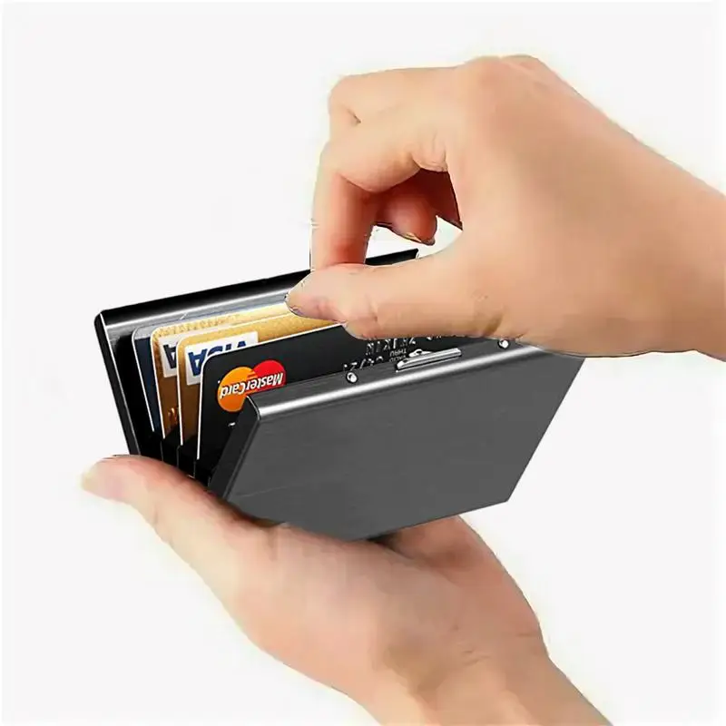 

Металлические кошельки для мужчин и женщин, защитный чехол для кредитных карт