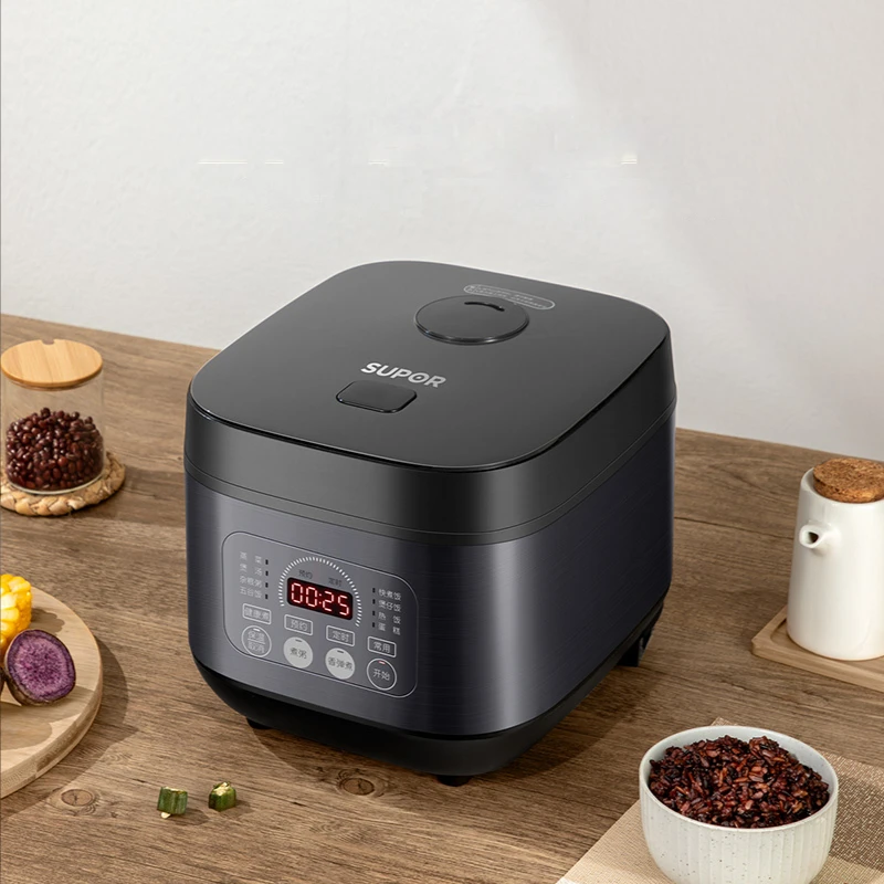 

SUPOR Household Smart Rice Cooker 3L Copper Crystal Non-stick Inner Tank 2-6 People Front Large Screen Panel Multi-function