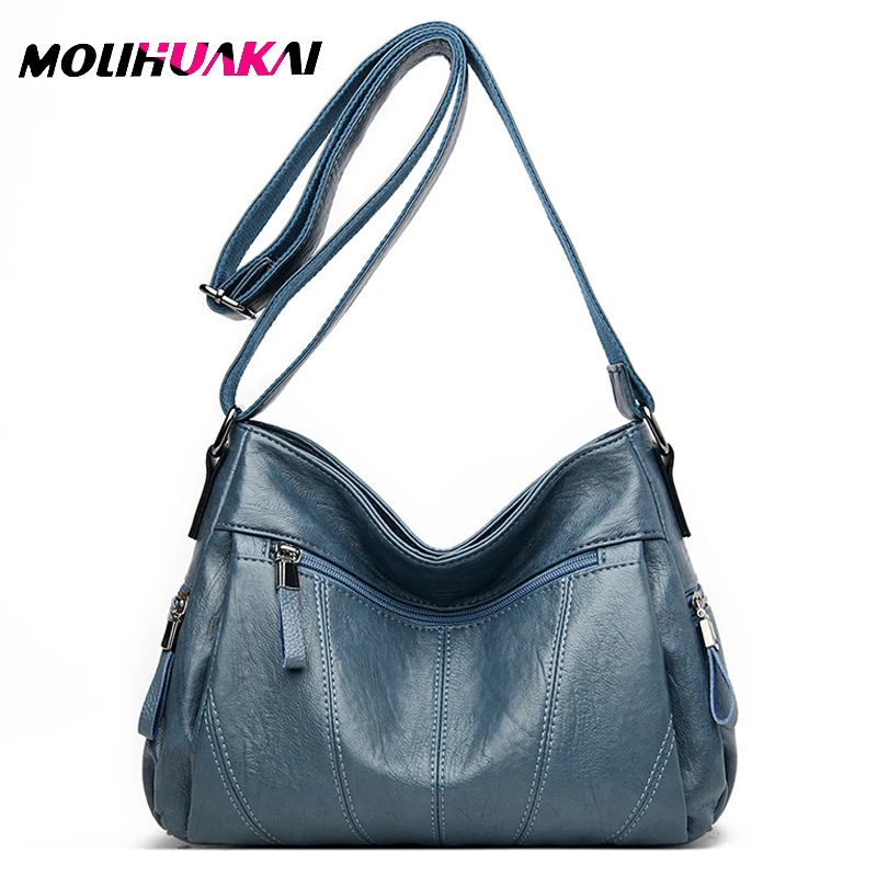 

Leather Luxury Handbags Ladies Bags Designer Famous Brand Shoulder Bags Large-Capacity Handbags Solid Color Casual Diagonal Bag
