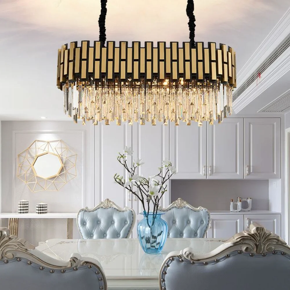 

Новая хрустальная люстра для гостиной, современная лампа для виллы, длинная Скандинавская художественная лампа для ресторана, декоративна...
