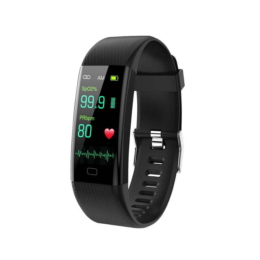 

Men Women Heart Rate Monitor Wristband Pedometer Watch Smart Bracelet LCD Display Fitness Tracker Body Temperature