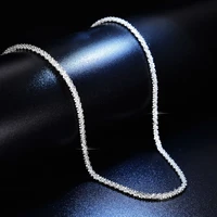 new popular 925 silver color sparkling clavicle chain choker necklace for women fine jewelry wedding party birthday gift n066