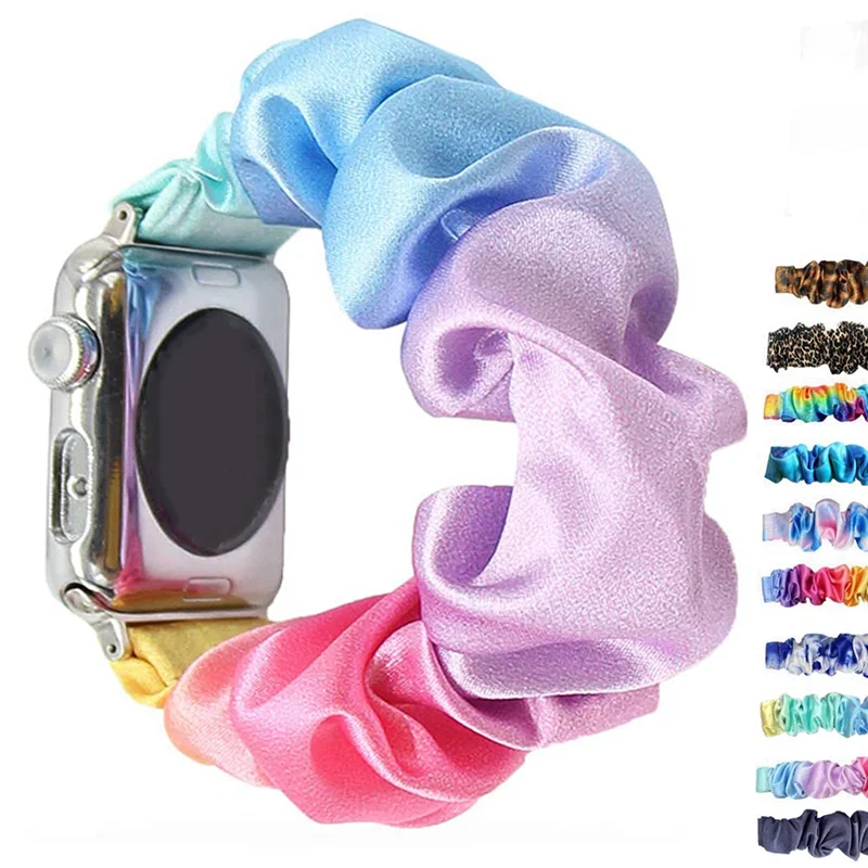 

Elastic Scrunchie Strap For Apple Watch Ultra 49mm 7 8 41mm 45mm Band Loop Bracelet For iWatch 6 5 4 3 38mm 42mm 40mm 44mm band