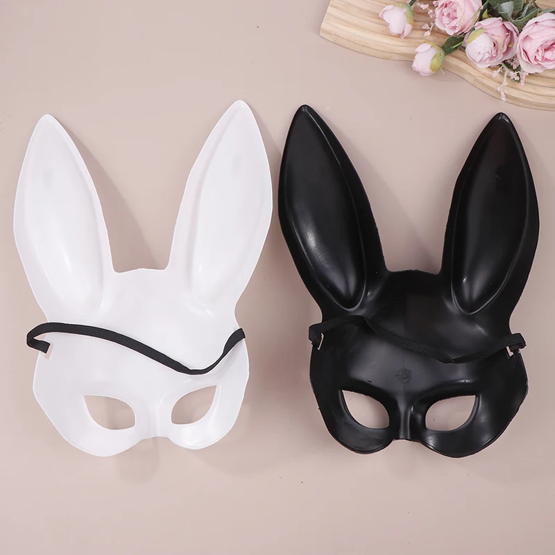 1 шт. полумаска кролика черно-белая маска на Хэллоуин Рождественская для бара с