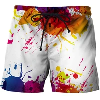 mens beach shorts art graffiti summer printing 3d casual loose shorts quick drying surf pants casual sports shorts 4xl