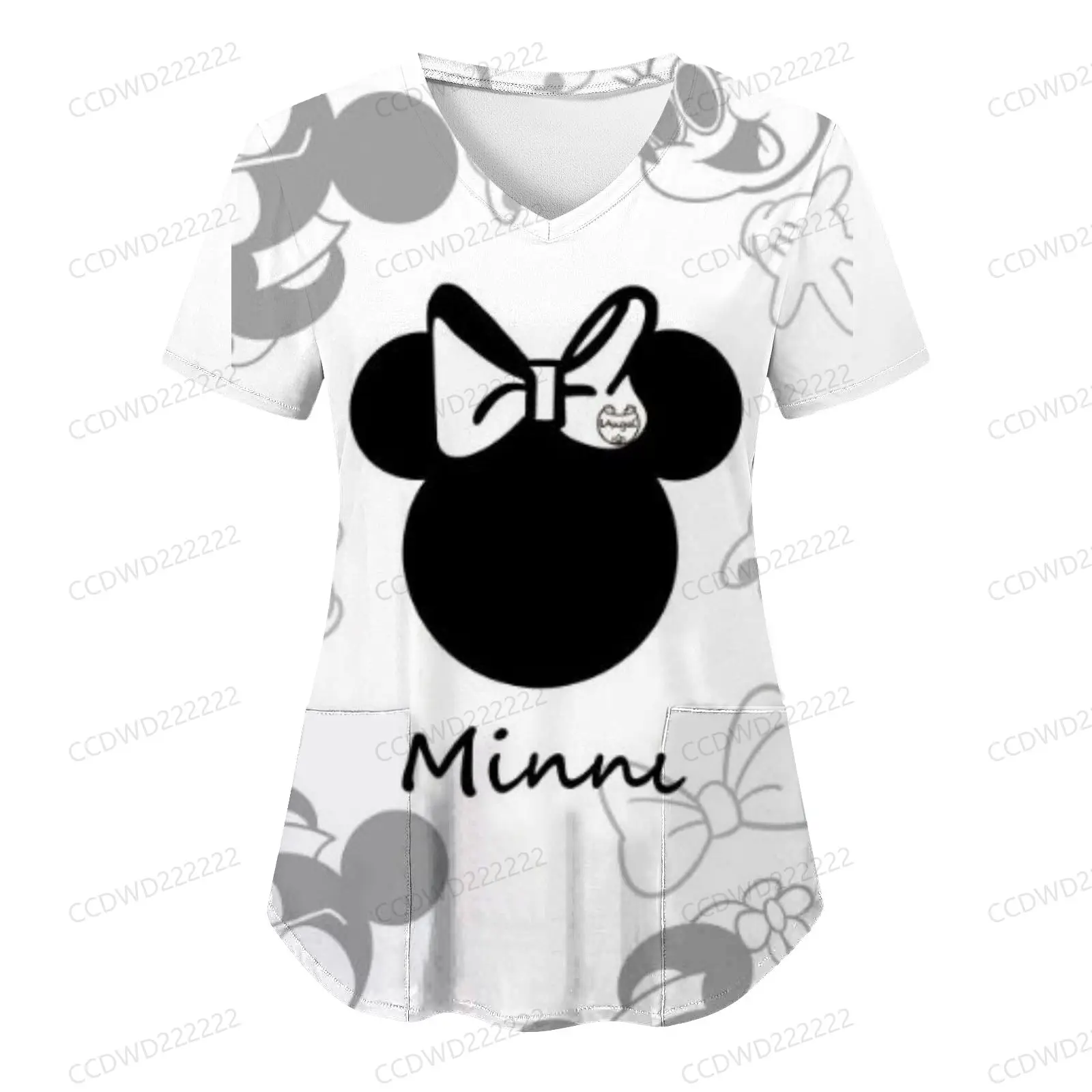 

Женский топ с V-образным вырезом, с карманами