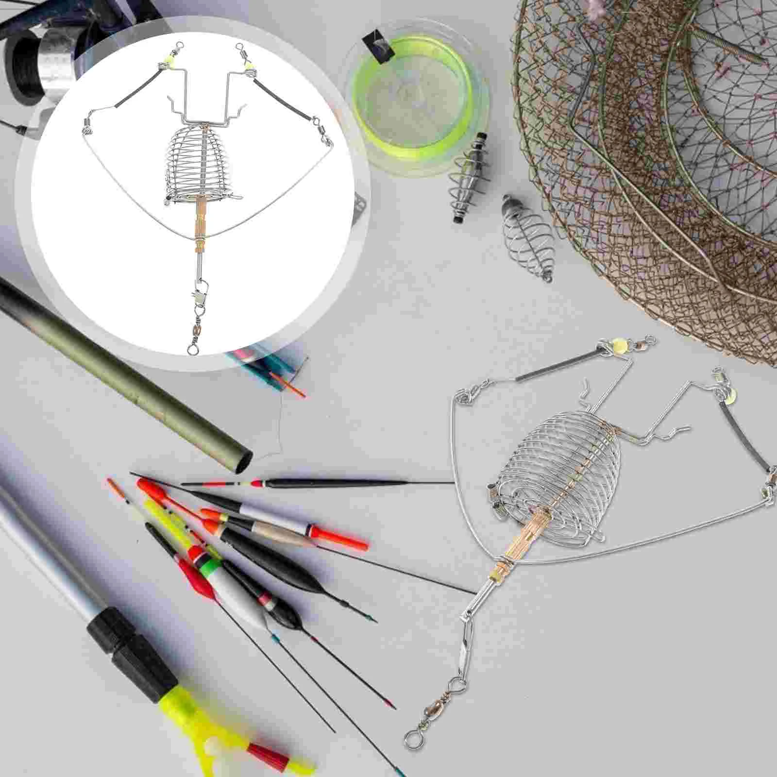 1PC Bait Cage Fishing Lure Cage Fishing Bait Trap Fishing Cage Hook Fishing Hooks Fishing Float Hook