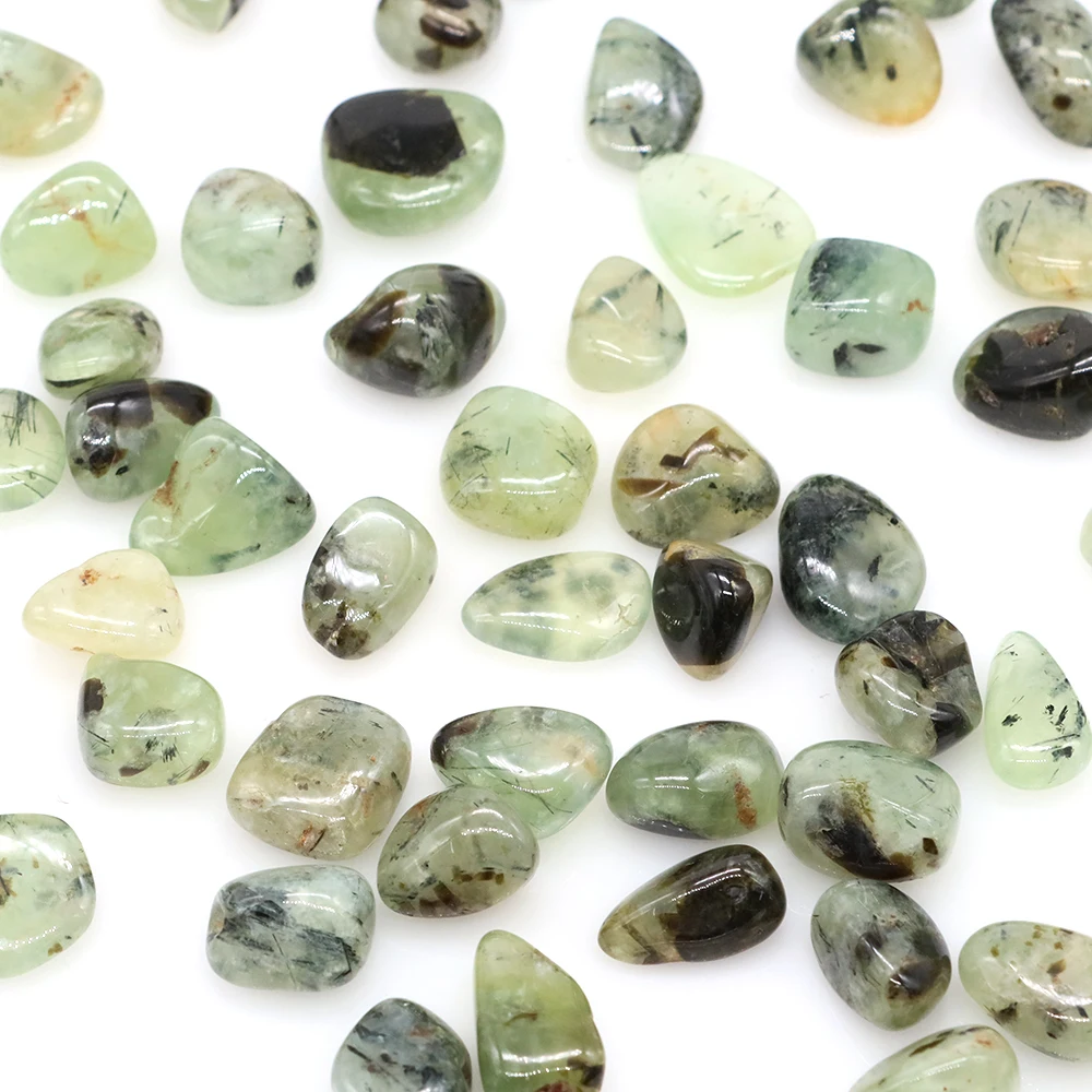 Натуральные опущенные камни из пренита зеленый виноградный кварц кристалл