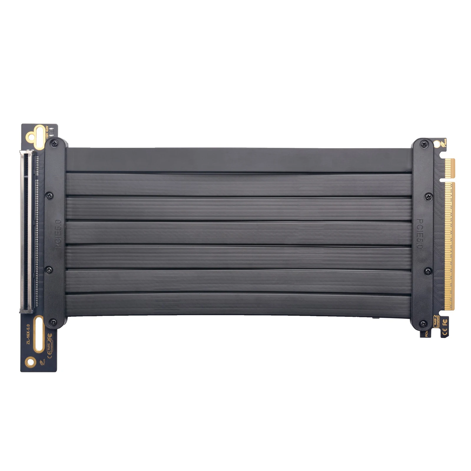 Кабель-райзер для графического процессора PCIe 5.0 X16, 90 градусов, 20 см, плоский гибкий, 32 ГТс, с позолоченными контактами и 15-мм винтовым креплением. (art.: 3920dd3c5ce7a) - 3920dd3c5ce7a