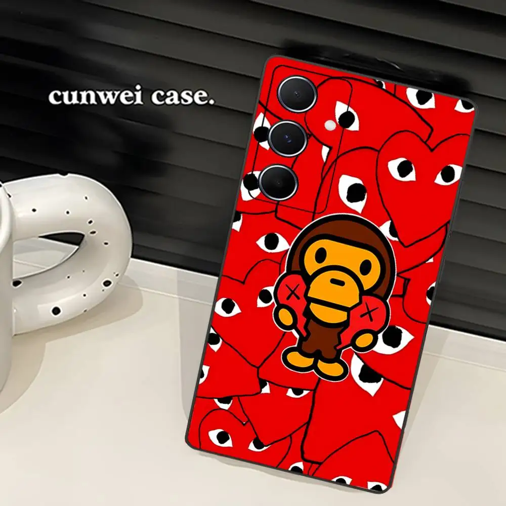 Чехол для телефона с милым мультяшным дизайном обезьянки B-Bape для Samsung S24 FE, S25 Ultra, S20 Lite, S21, S30, S22, S23, S24, S22 Ultra 5G (art.: 3920db9ecedb7) - 3920db9ecedb7