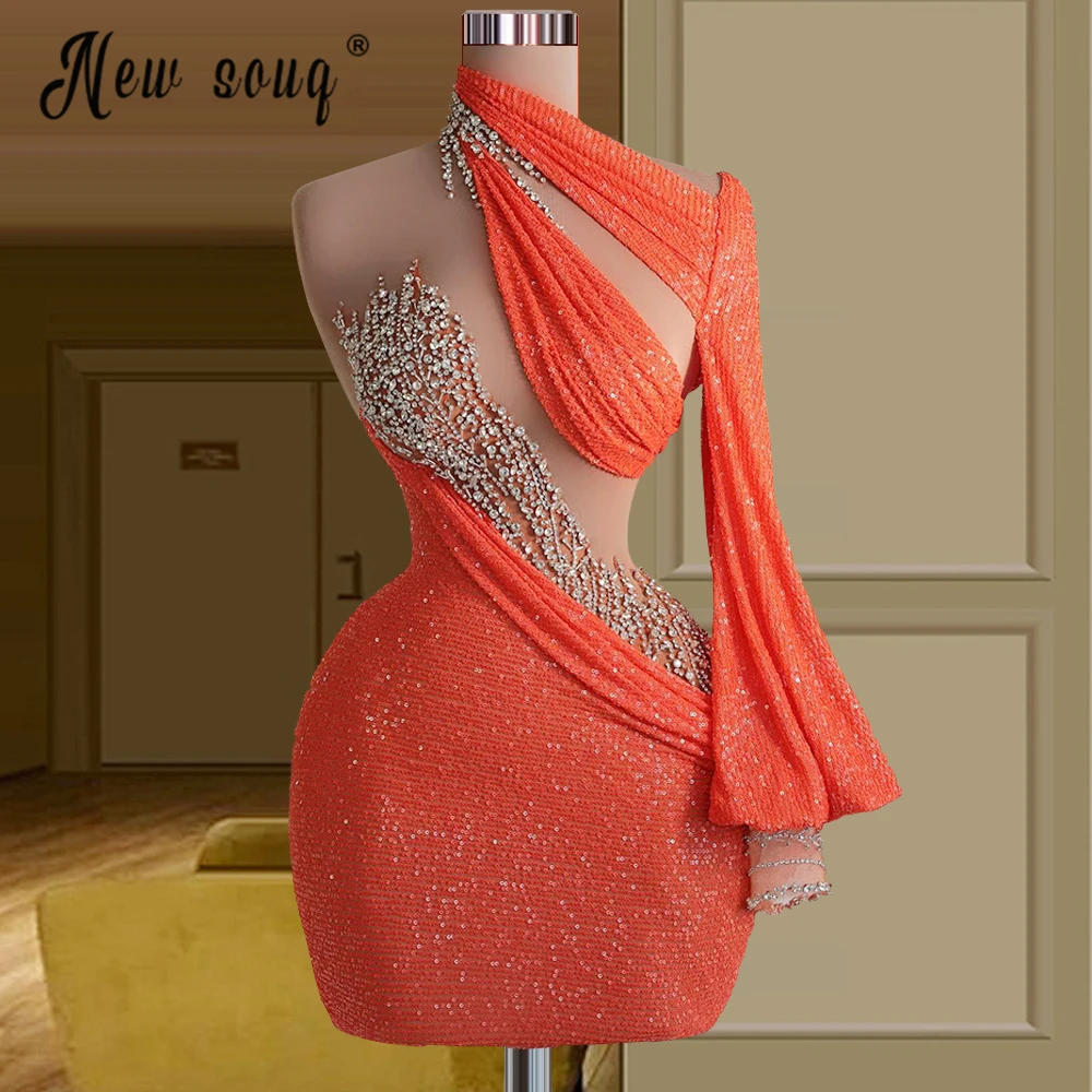

Pretty One Shoulder Mini Summer Party Dress Red Lantern Sleeve Short Bodycon Prom Dresses Vestidos De Fiesta Cocktail Gowns