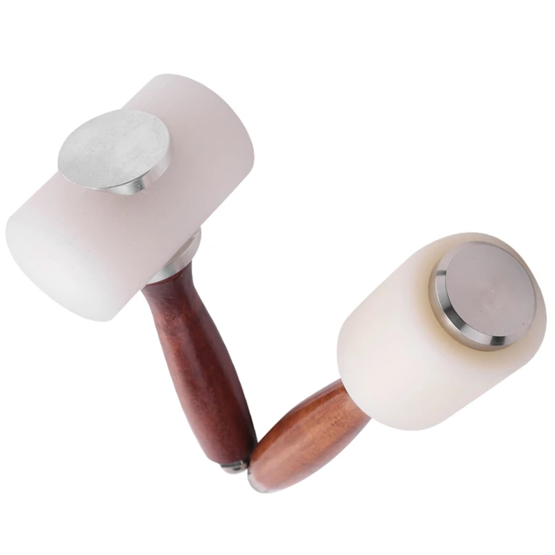 

2 шт. молоток для резьбы по коже, нейлоновый молоток с деревянной ручкой, молоток для резьбы, молоток для резьбы «сделай сам», для тиснения, дл...