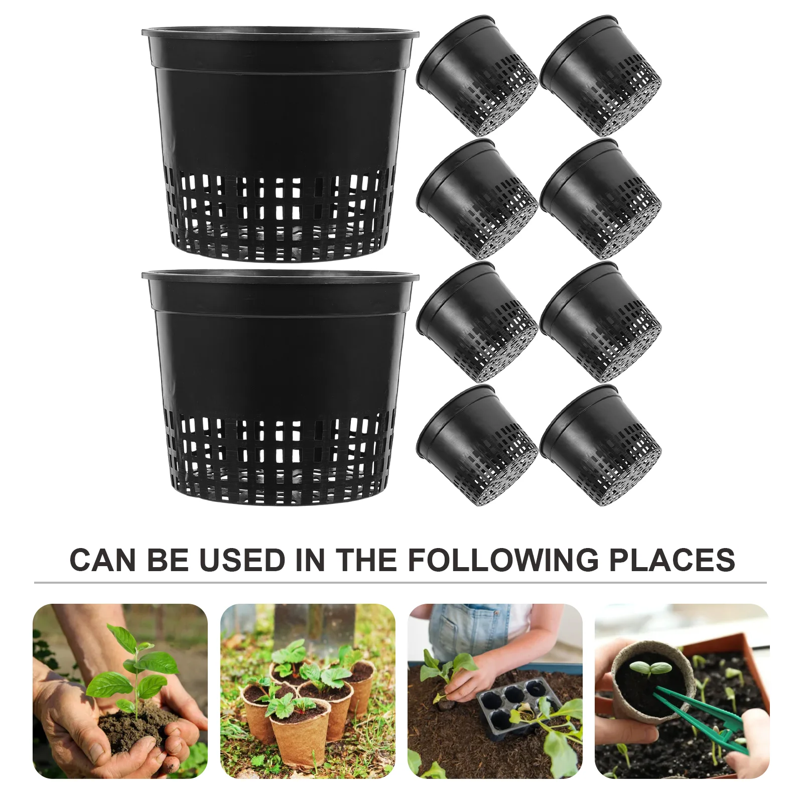 

10 PCS Plastic Go Containers Water Grass Pot Cultivate Juicy Planting Basket
