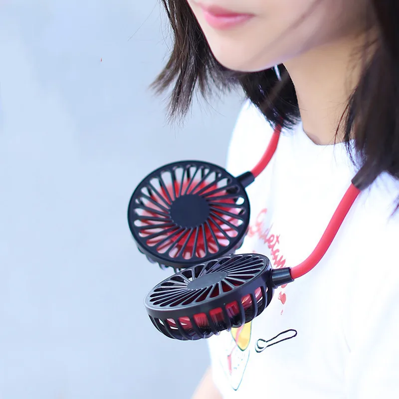 

Mini Usb Draagbare Ventilator Handsfree Neck Fan Oplaadbare Batterij Kleine Draagbare Sport Fan Bureau Hand Airconditione