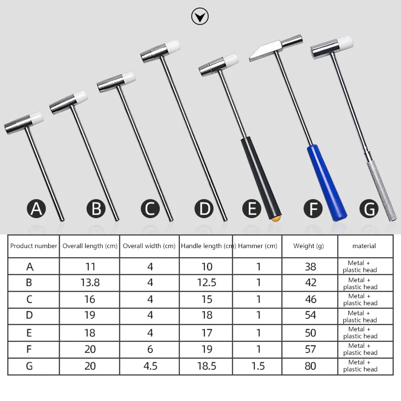 Молоток для часов металлический мягкий и твердый двухцелевой молоток с