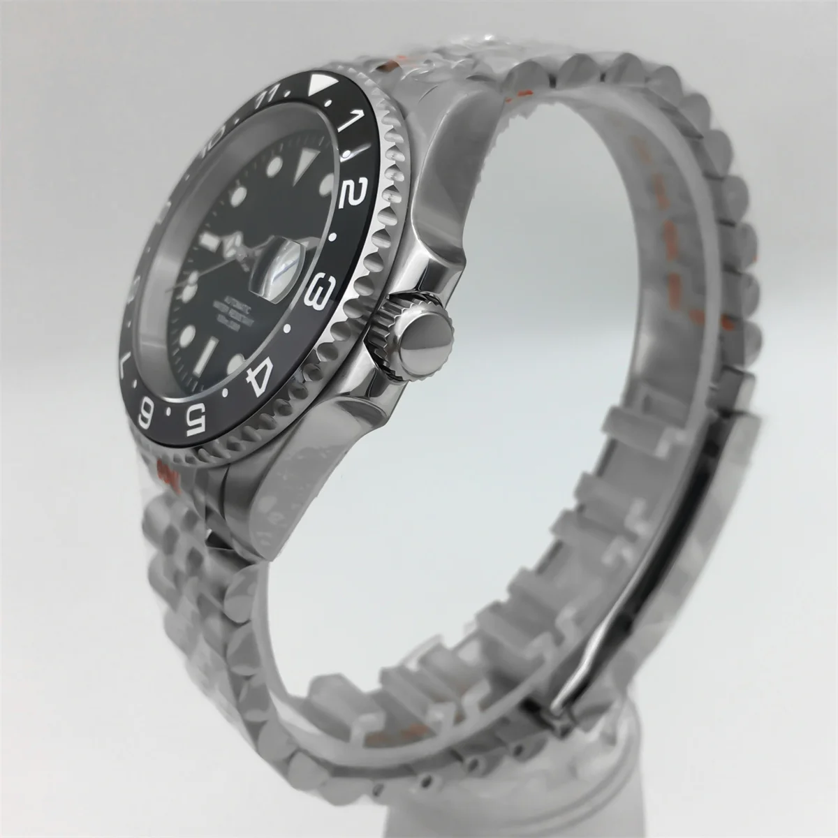 Мужские часы NH34 GMT 40 мм с черно-серым керамическим безелем Сапфировое стекло