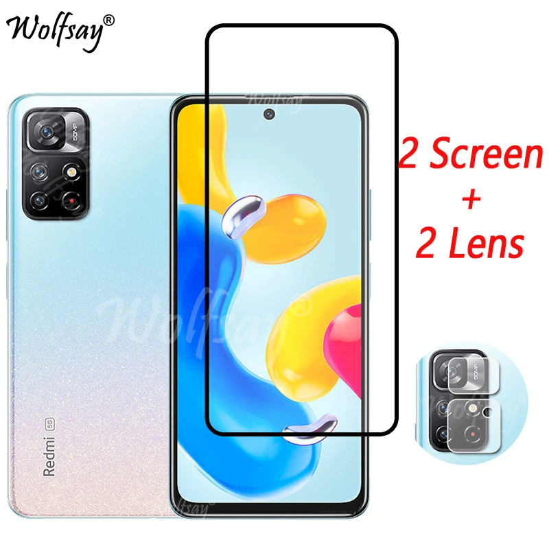 Full Cover Tempered Glass For Redmi Note 11S 5G Screen Protector For Redmi Note 11S 5G Camera Glass For Redmi Note 11S 5G Glass