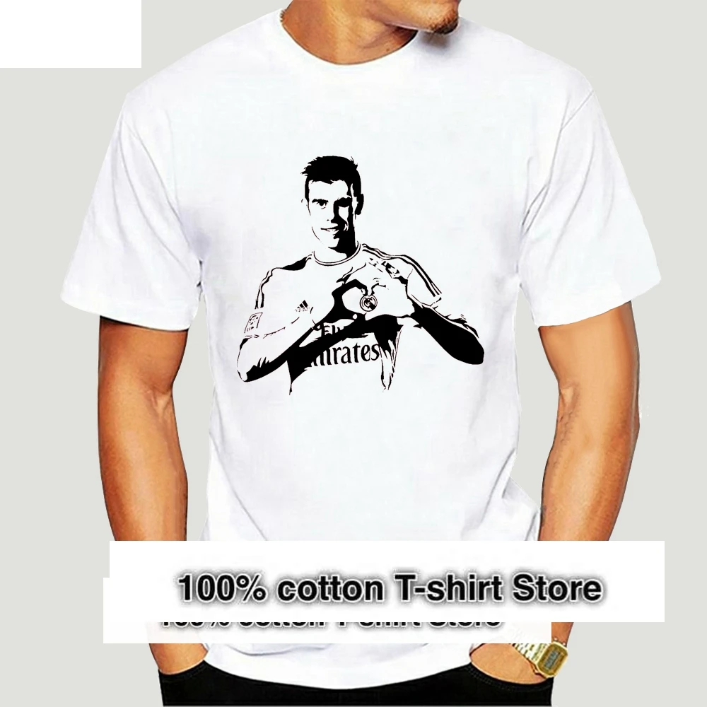 New Funny Gareth Bale Men's T-shirt New Summer Style Printed Cotton Men T Shirt Space Casual Clothing Tops Tees Euro size-1800A