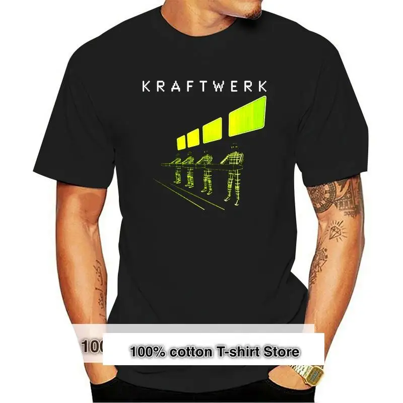 

Kraftwerk 3D Black T Shirt Electronic Krautrock Neu! Front 242 Ultravox Vintage Graphic Tee Shirt