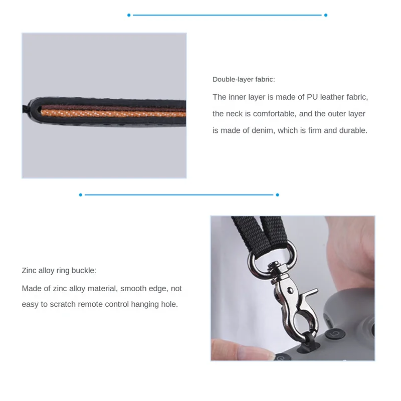 

Lanyard with Fixed Clip for FPV Combo Avata Remote Controller Neckstrap Drone Accessory,Black