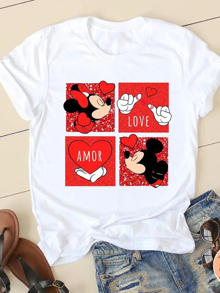 

Женская футболка с рисунком Микки Мауса, с коротким рукавом