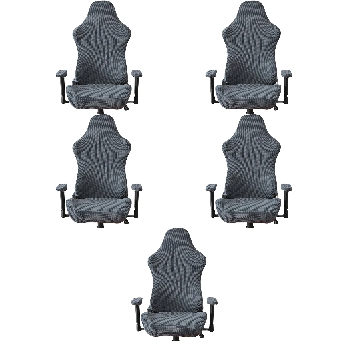 

5 Sets of Stretch Gaming Chair Cover Computer Chair Cover Washable Chair Protector