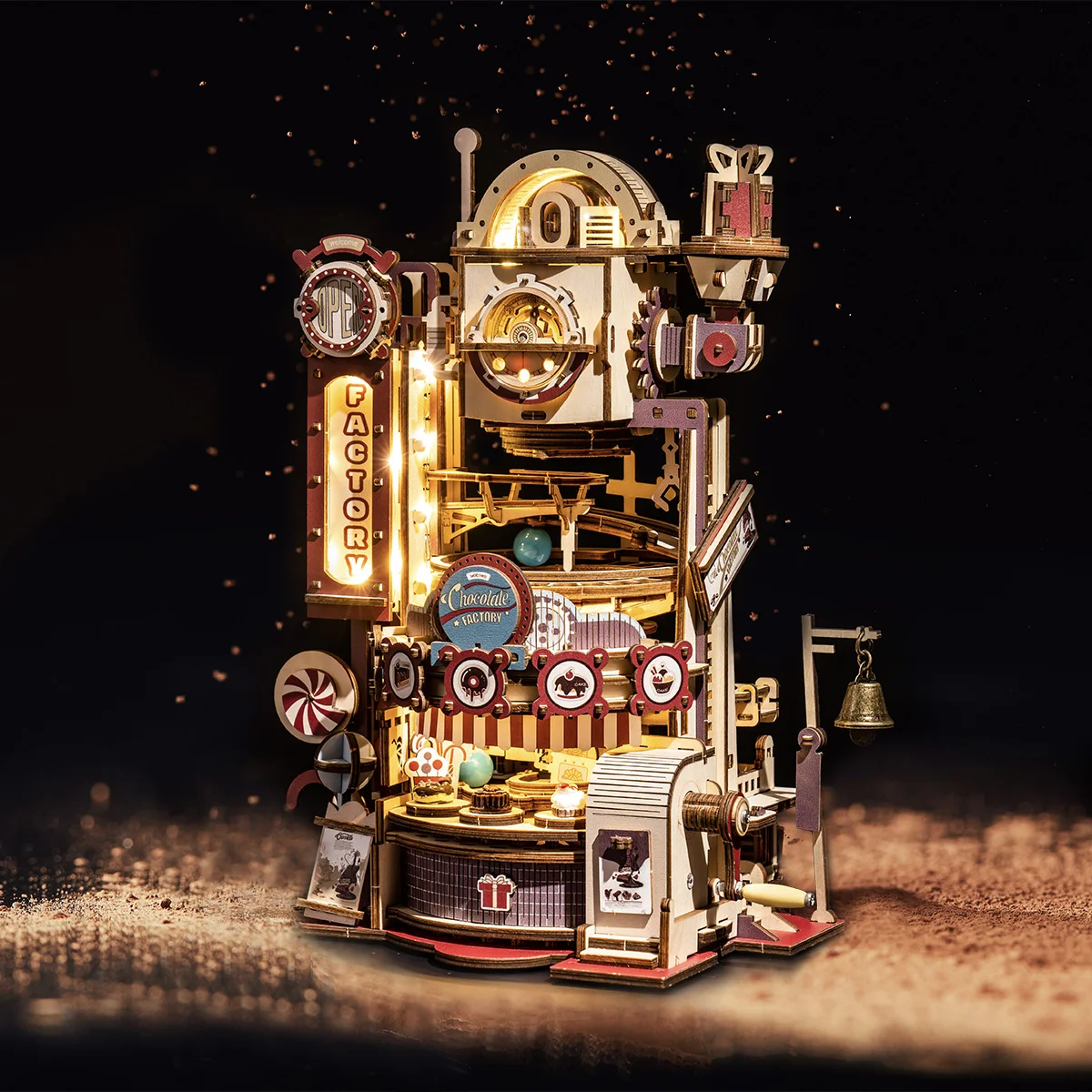 Robotime ROKR 420 шт DIY шоколадная фабрика 3D деревянная головоломка сборка мраморная