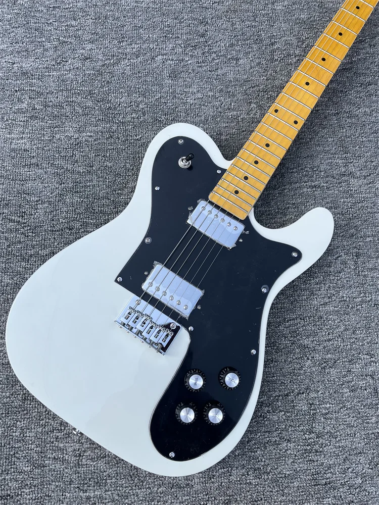

TL Electric Guitar Mahogany Body Maple Neck Maple Fingerboard White Gloss Finish Can be Customized Free Shipping