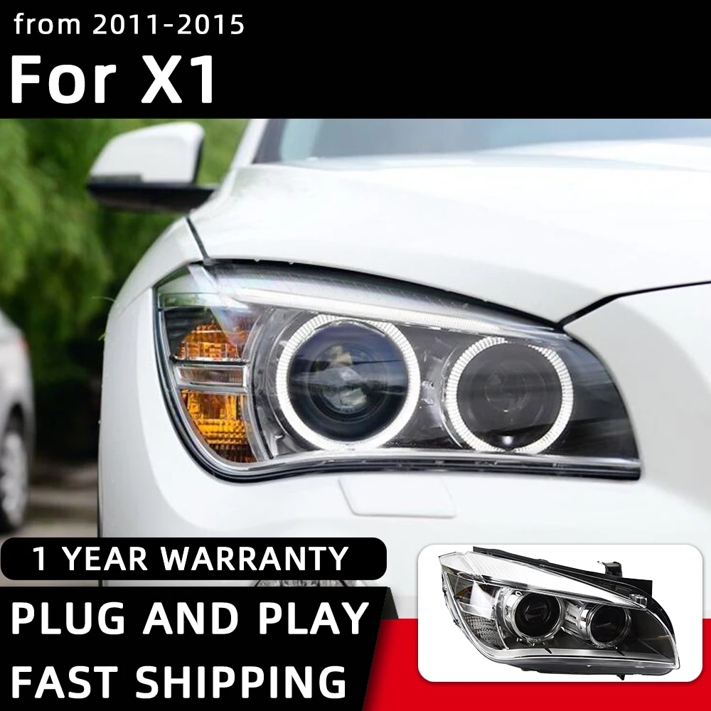 

Car Styling Headlights for X1 LED Headlight 2011-2015 Head Lamp DRL Signal Projector Lens Automotive