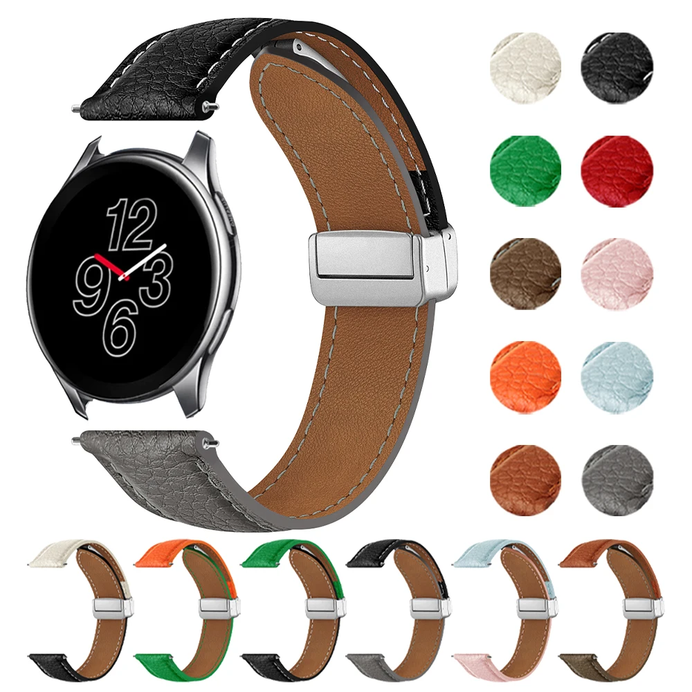 

Leather Band For Oneplus Watch Strap Magnetic Correa For COROS APEX Pro/46mm/42mm PACE 2 Bracelet 20mm 22mm Smartwatch Watchband