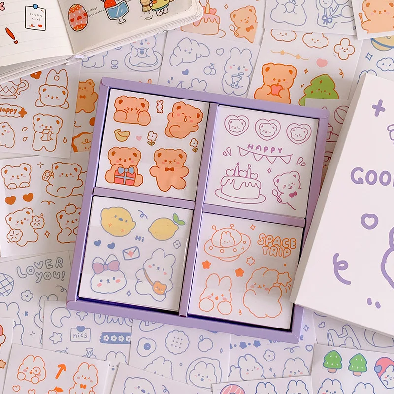 

Милые медвежьи наклейки 100 шт.