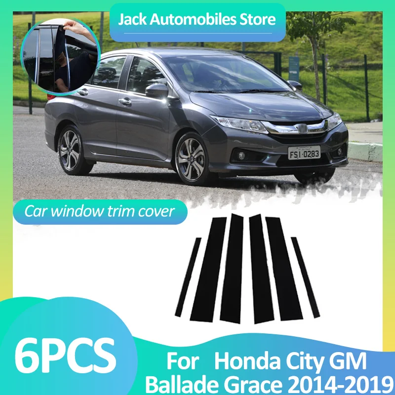 Накладка на окно автомобиля для Honda City GM Ballade Grace 2014~2019 наклейка столбы дверь