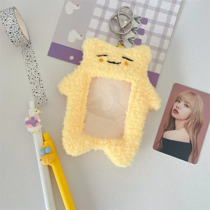 INS Милая кошка кролик плюшевый держатель для фотокарты Kpop Idol фото рукав защитный